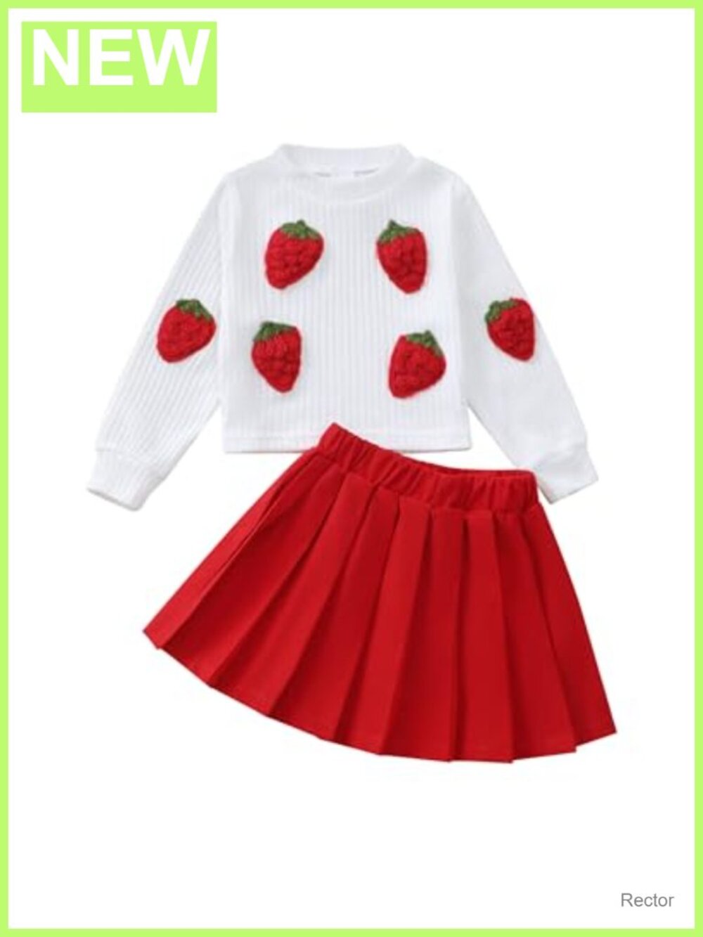 Toddler Girls 2-Piece Outfit Sweatshirt & Pleated Skirt Set